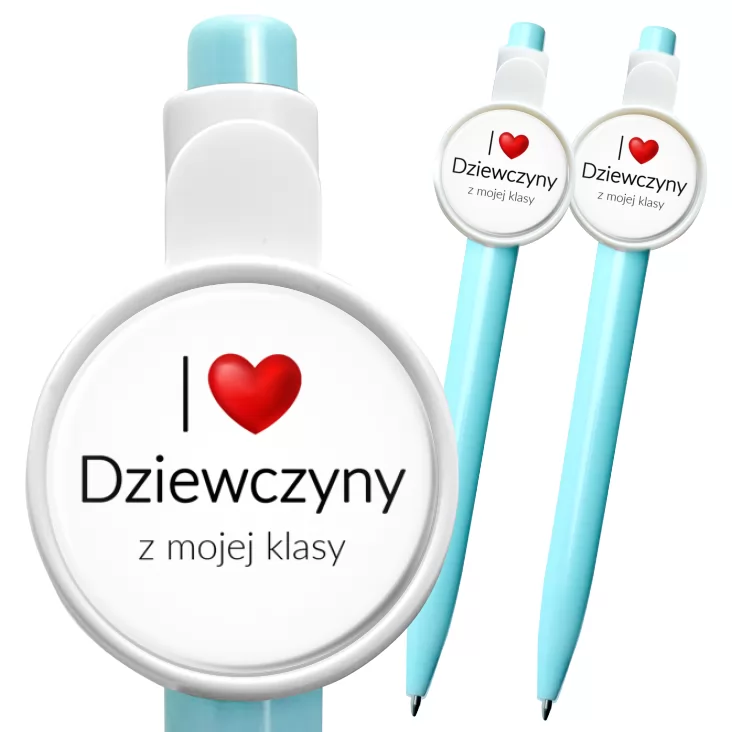 przypinka długopis I love dziewczyny Dzień Chłopaka