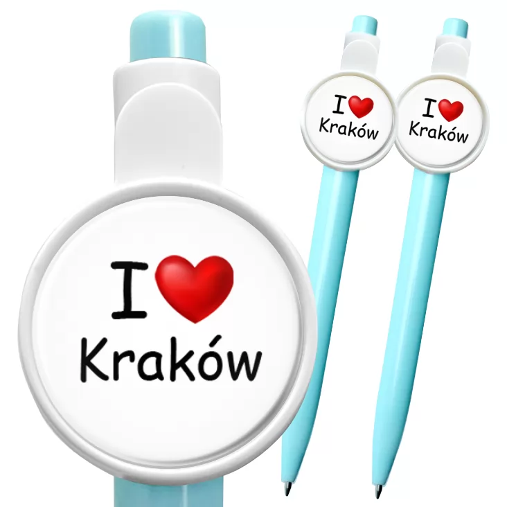 przypinka długopis I love Kraków