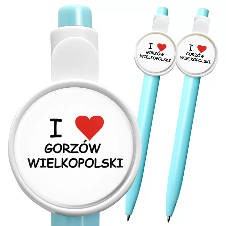 przypinka długopis I love Gorzów Wlkp.