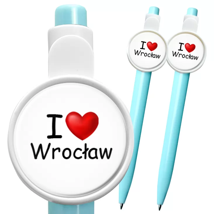 przypinka długopis I love Wrocław