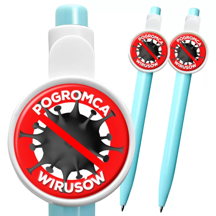 przypinka długopis Pogromca wirusów