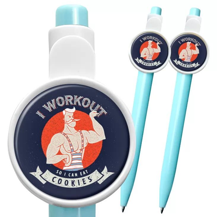 przypinka długopis I workout