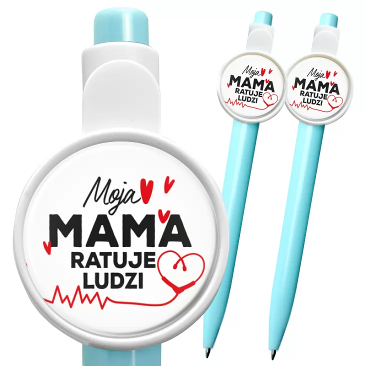 przypinka długopis Moja mama ratuje ludzi