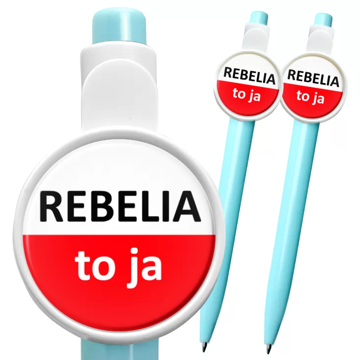 przypinka długopis Rebelia to ja