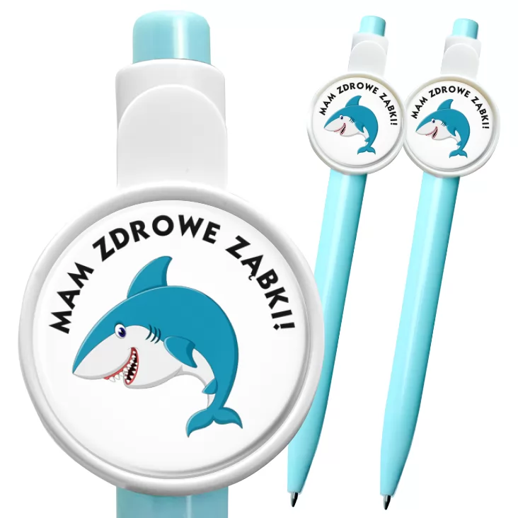 przypinka długopis Mam zdrowe ząbki