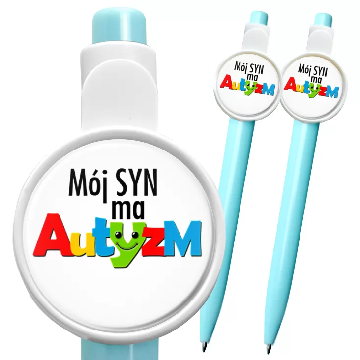przypinka długopis Mój syn ma autyzm