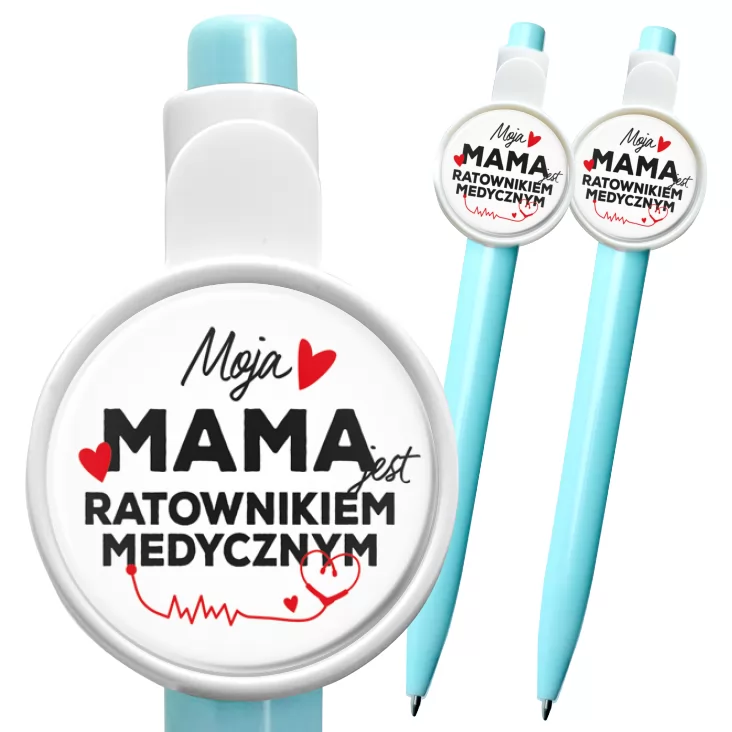 przypinka długopis Moja mama jest ratownikiem medycznym