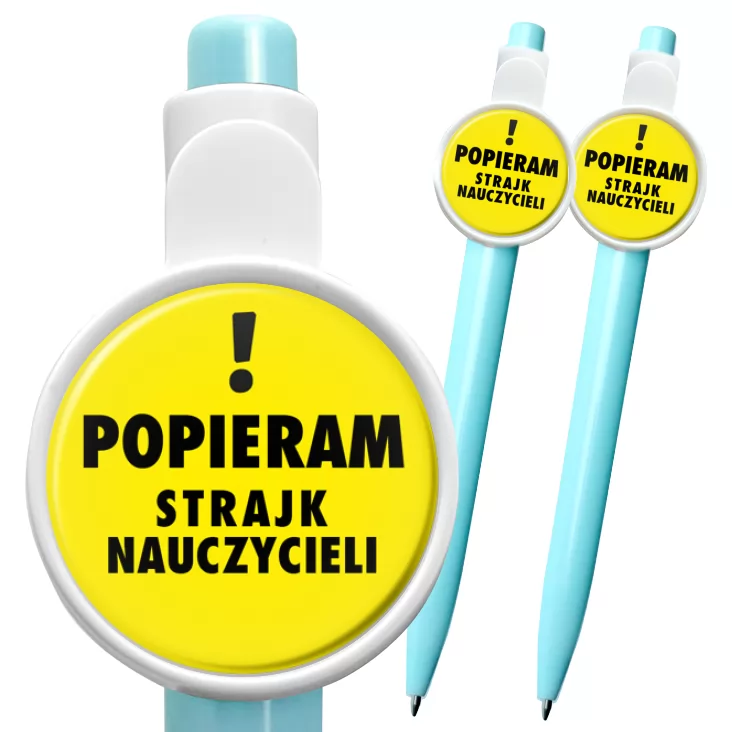 przypinka długopis Popieram protest