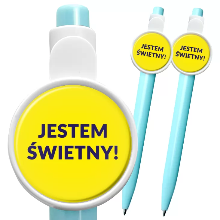 przypinka długopis Jestem Świetny!