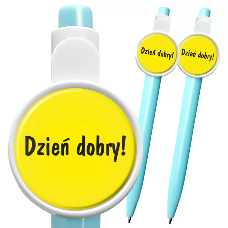 przypinka długopis Dzień dobry