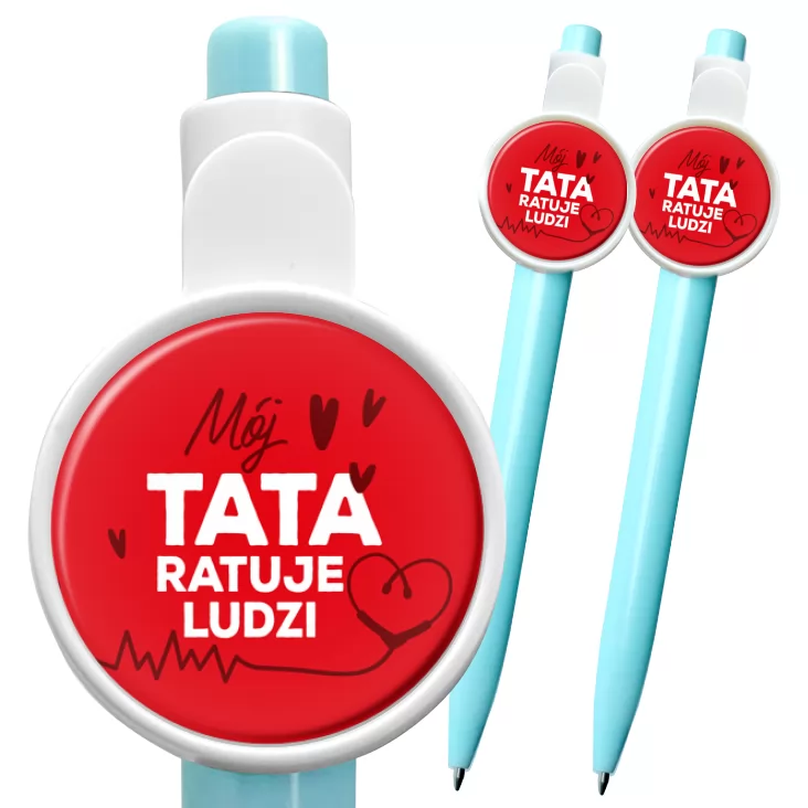 przypinka długopis Mój tata ratuje