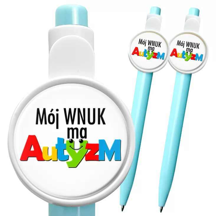 przypinka długopis Mój wnuk ma autyzm