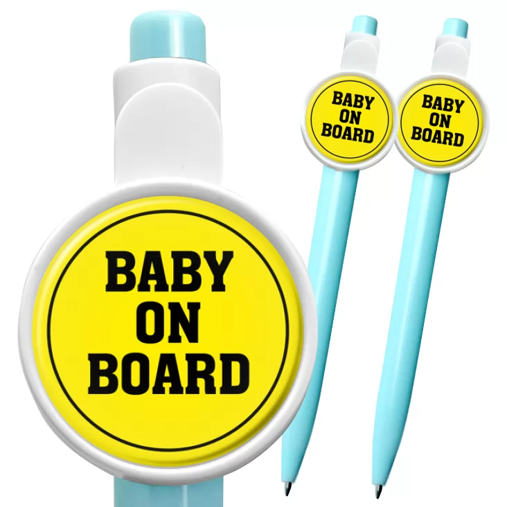 przypinka długopis Baby on board