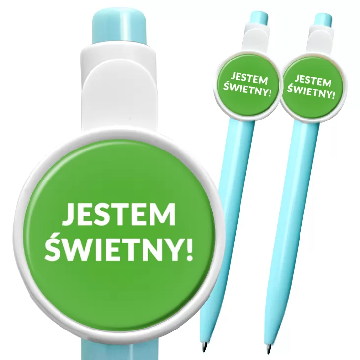 przypinka długopis Jestem Świetny!
