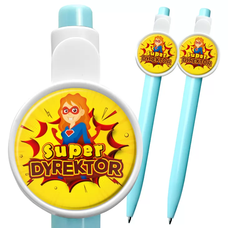 przypinka długopis Super Dyrektor Superwoman