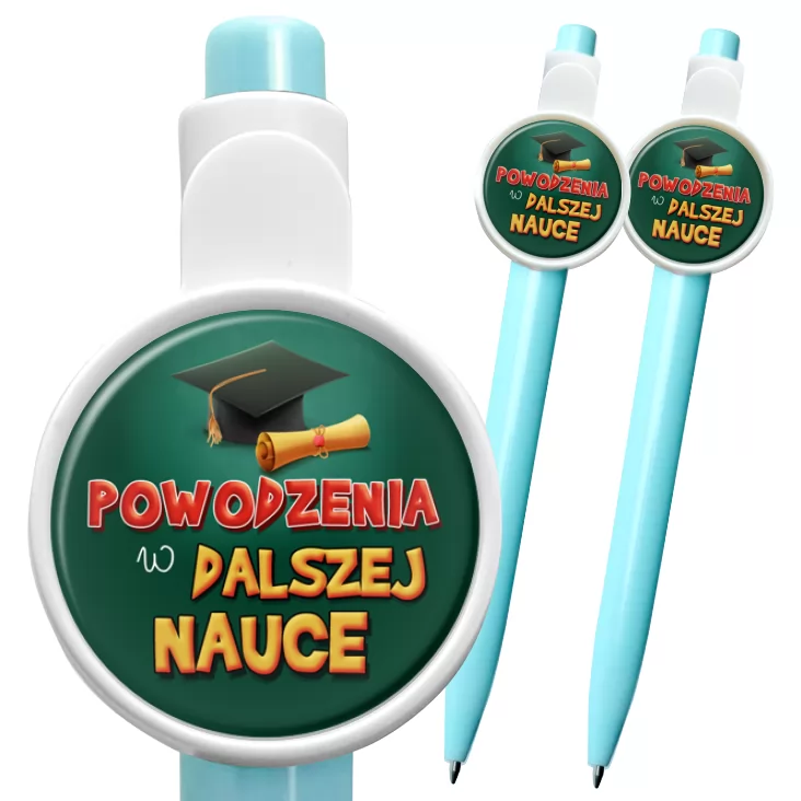 przypinka długopis Powodzenia w dalszej nauce
