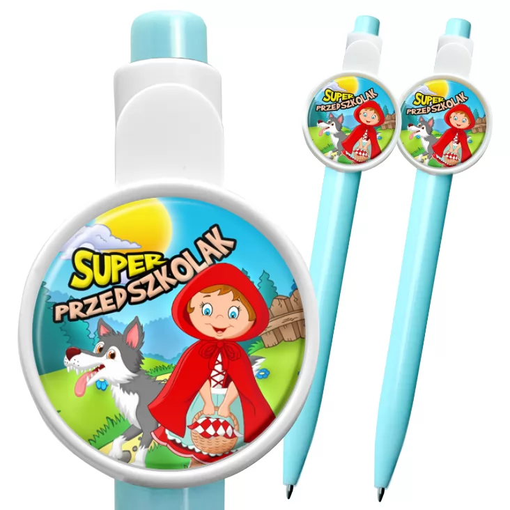 przypinka długopis Super Przedszkolak Czerwony Kapturek