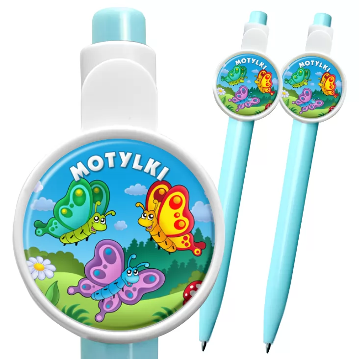 przypinka długopis Motylki