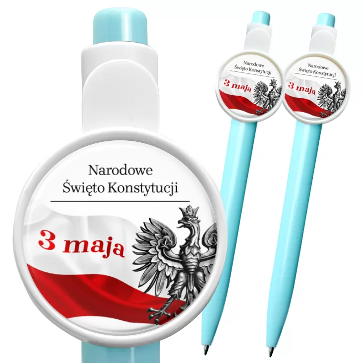 przypinka długopis Narodowe Święto Konstytucji 3 maja flaga z orzełkiem