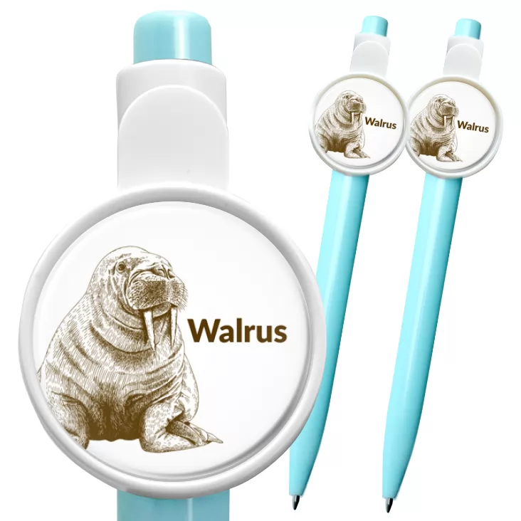 przypinka długopis Walrus