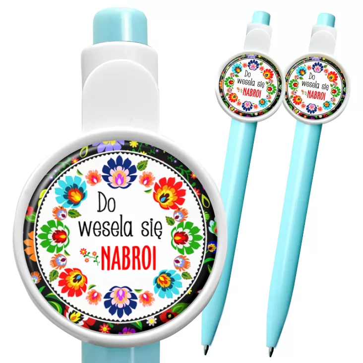 przypinka długopis Do wesela się nabroi