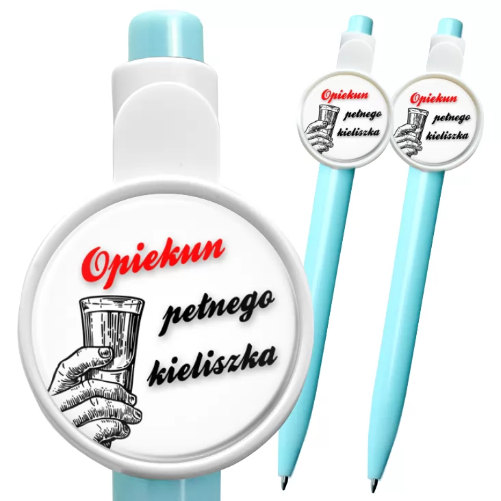 przypinka długopis Opiekun pełnego kieliszka