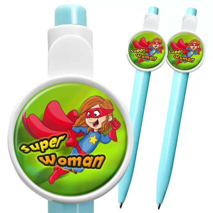 przypinka długopis Super Woman