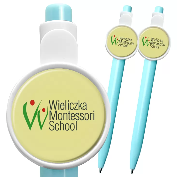 przypinka długopis Wieliczka Montessori School