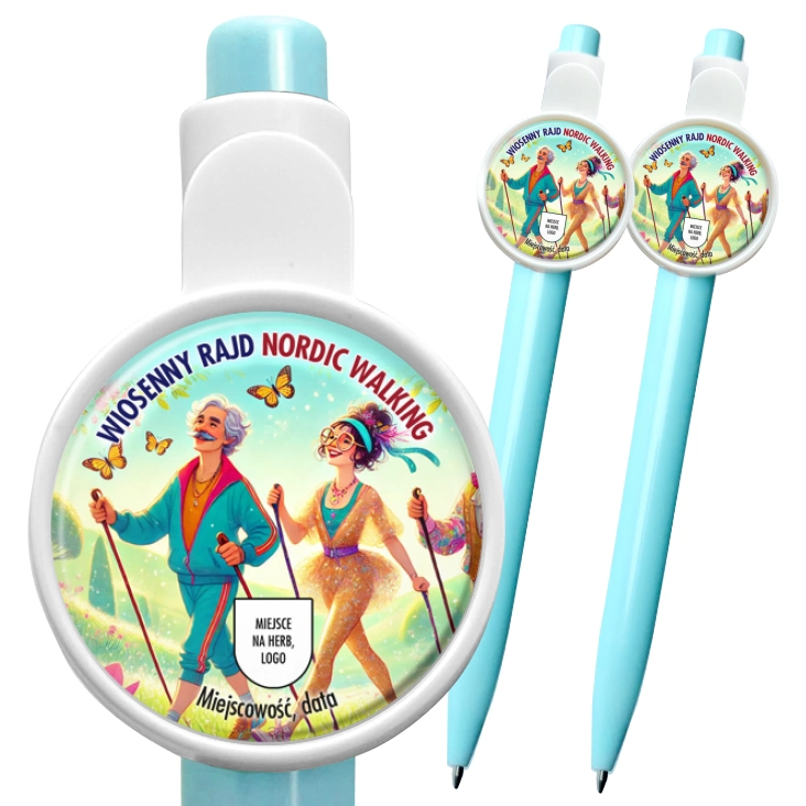 przypinka długopis Wiosenny rajd nordic walking