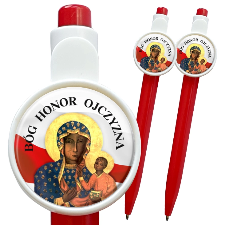 przypinka długopis Bóg Honor Ojczyzna Matka Boska