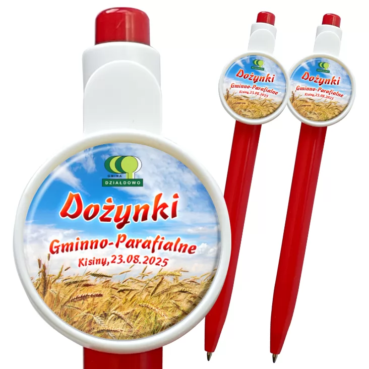 przypinka długopis Dożynki Gminno-Parafialne Kisiny 2025