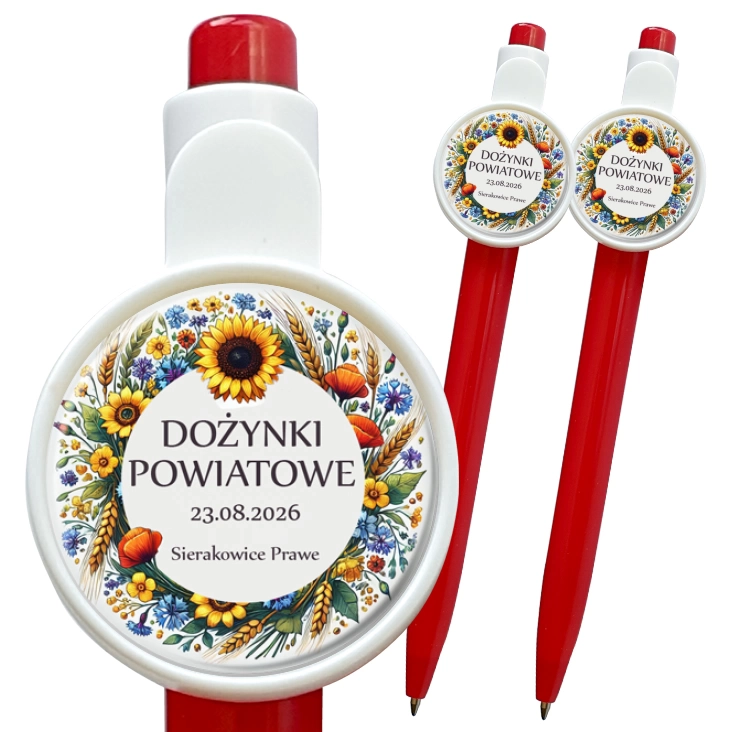 przypinka długopis Dożynki Powiatowe Sierakowice Prawe 2026