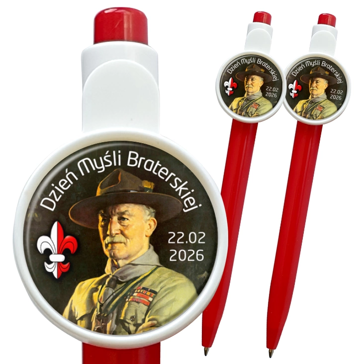 przypinka długopis Dzień Myśli Braterskiej Robert Boden Powell