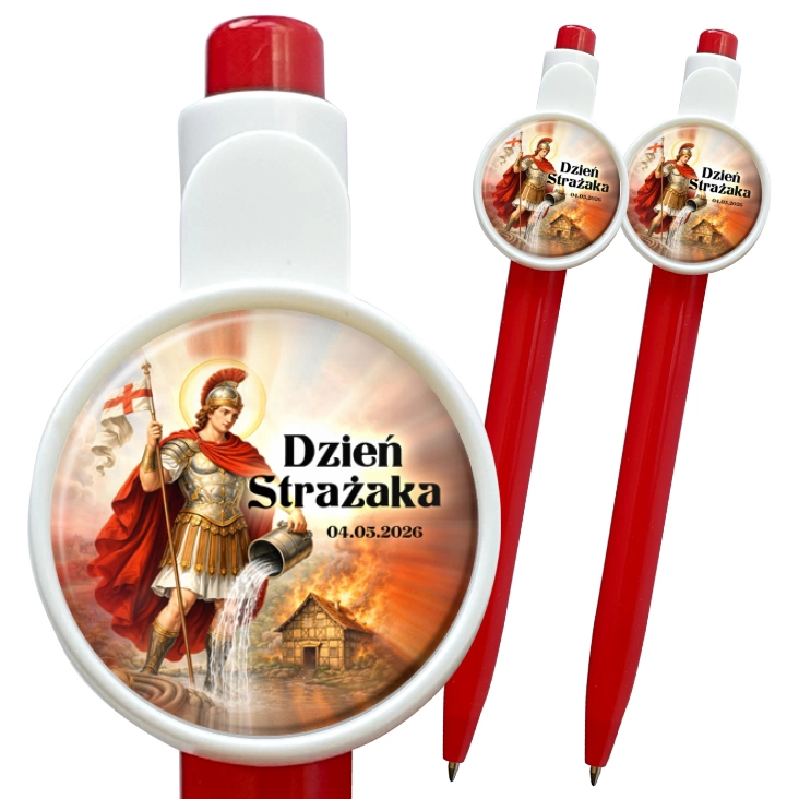 przypinka długopis Dzień Strażaka Patron strażaków św. Florian