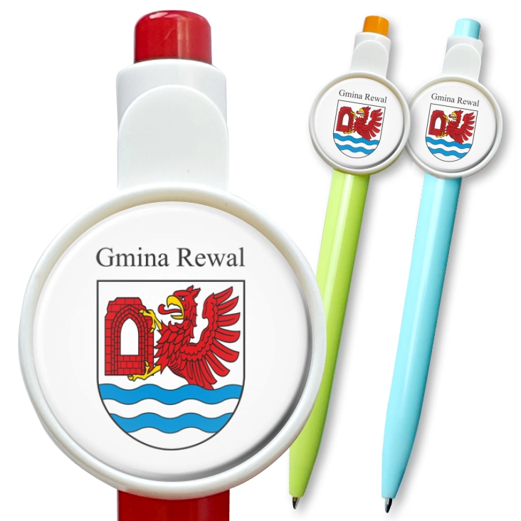 przypinka długopis Gmina Rewal