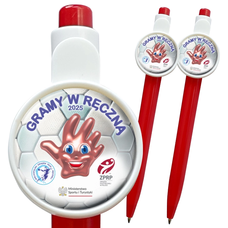 przypinka długopis Gramy w ręczną 2025 2026