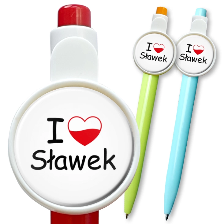 przypinka długopis I love Sławek