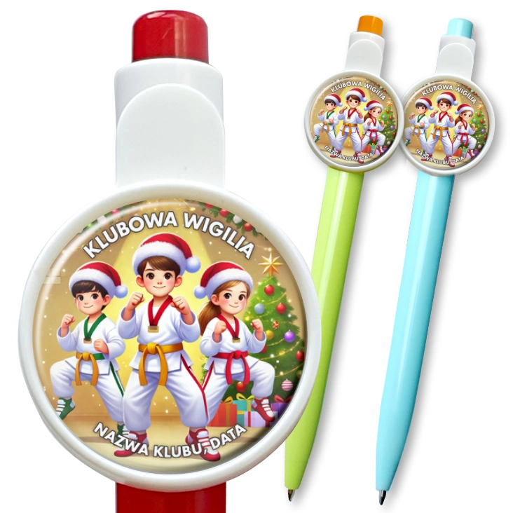 przypinka długopis Klubowa wigilia taekwondo