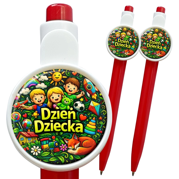 przypinka długopis Kolorowy Dzień Dziecka