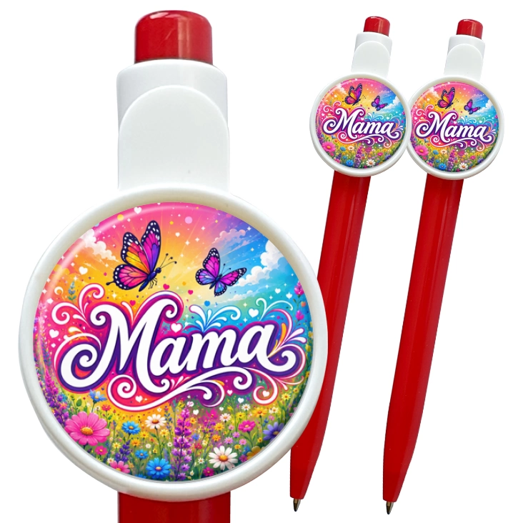 przypinka długopis Mama i motylki