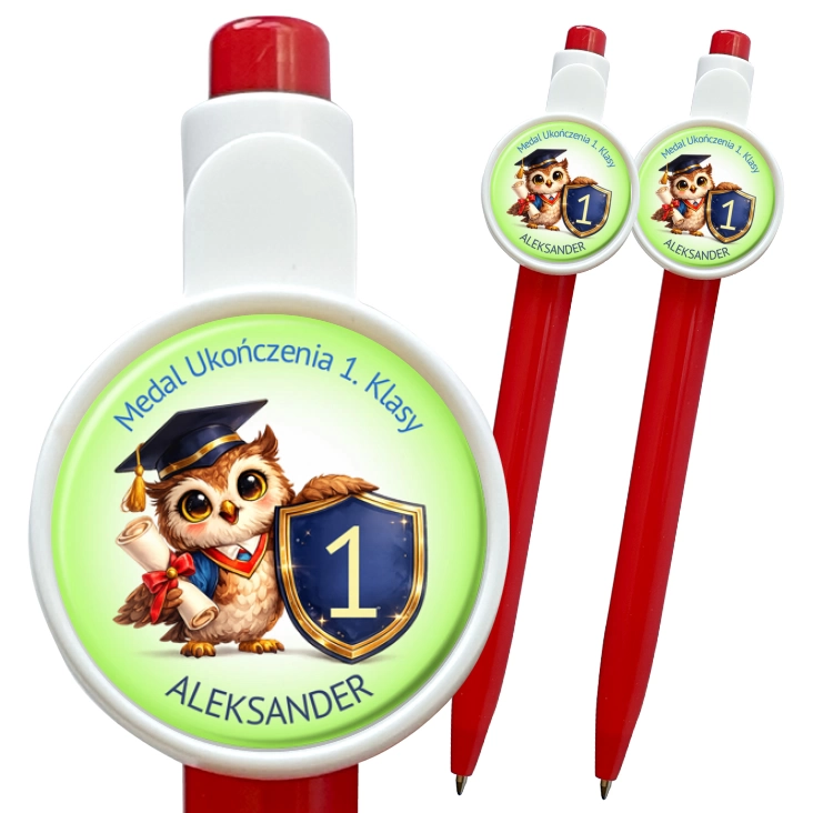 przypinka długopis Medal ukończenia 1. klasy