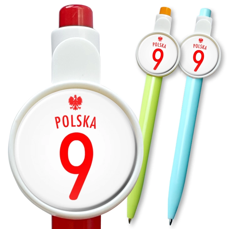 przypinka długopis Numer dziewięć