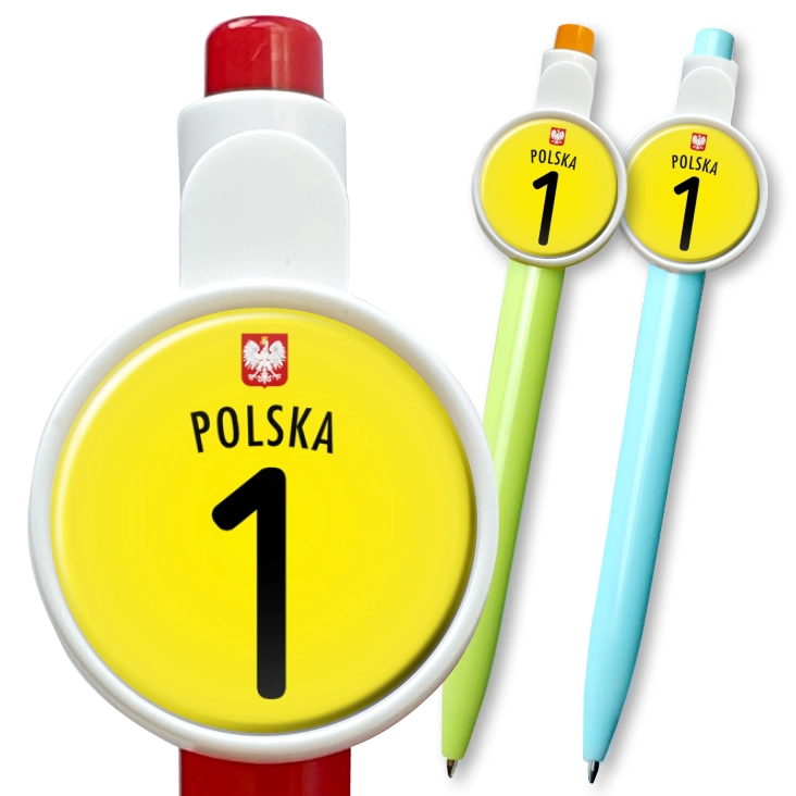 przypinka długopis Numer jeden