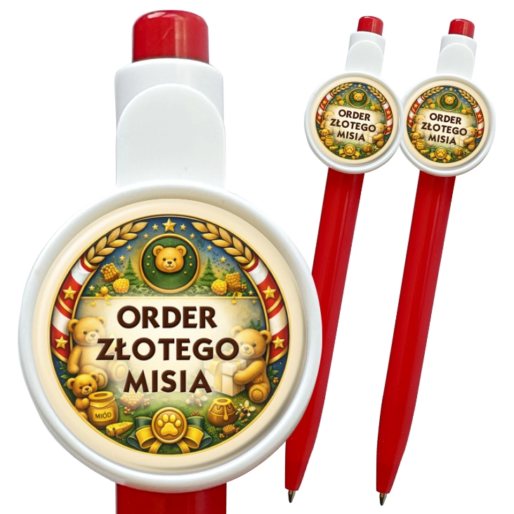 przypinka długopis Order Złotego Misia