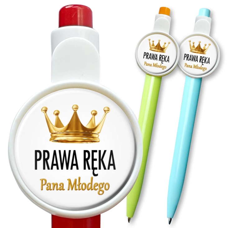 przypinka długopis Prawa ręka Pana Młodego