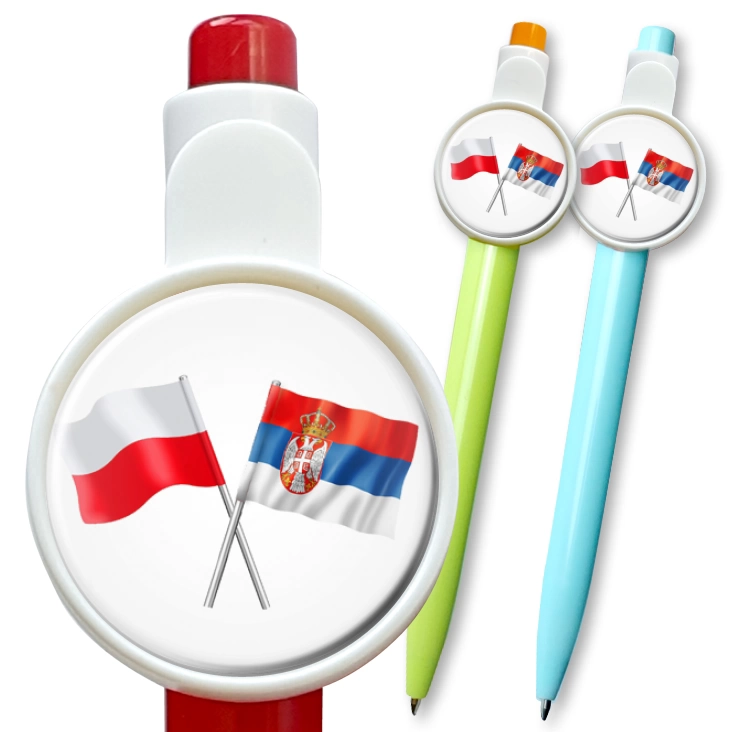przypinka długopis Przyjaźń polsko-serbska