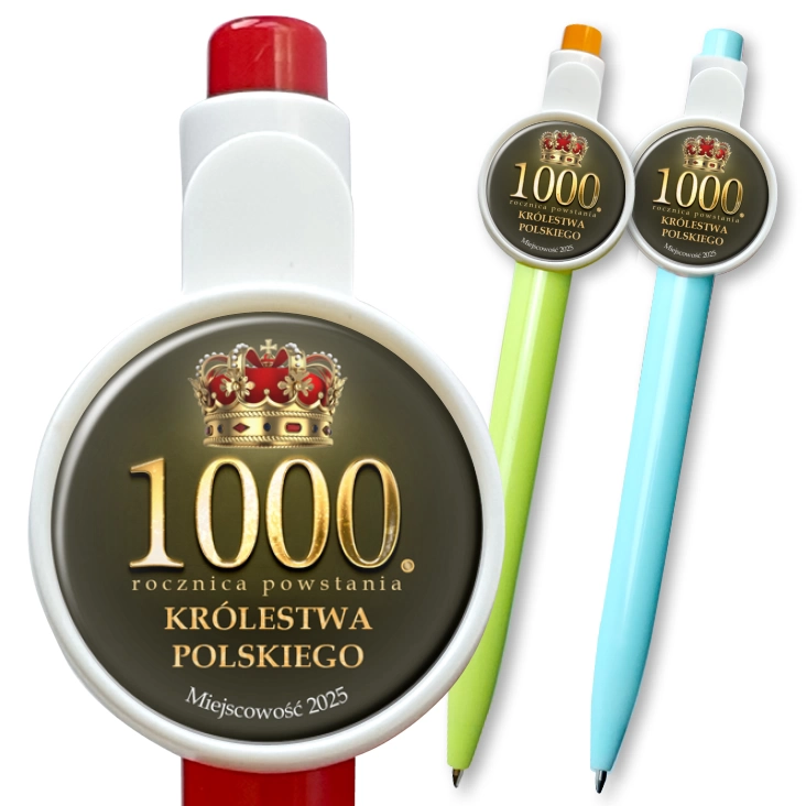 przypinka długopis 1000. rocznica powstania Królestwa Polskiego