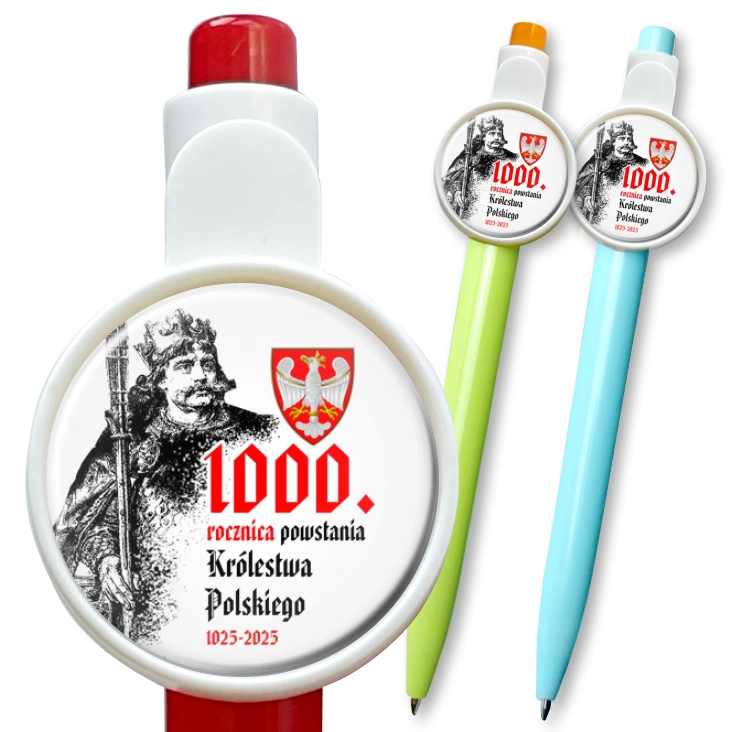 przypinka długopis 1000. rocznica powstania Królestwa Polskiego Bolesław Chrobry