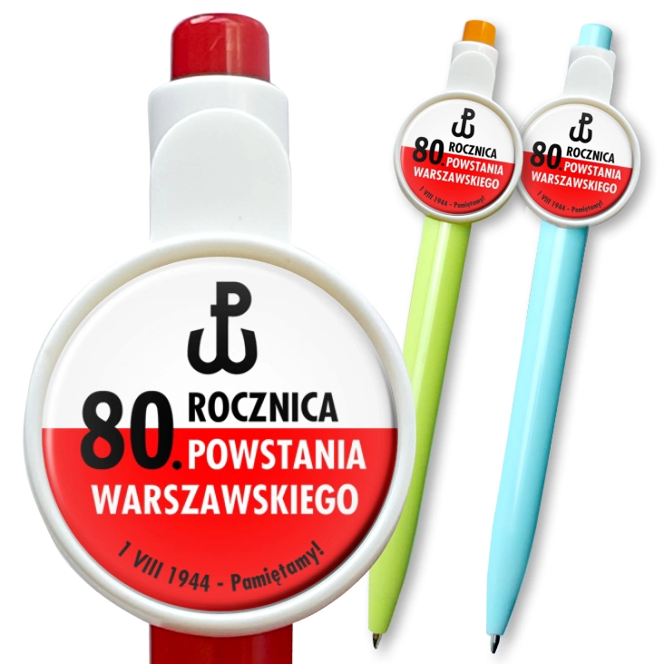 przypinka długopis 80. rocznica Powstania Warszawskiego
