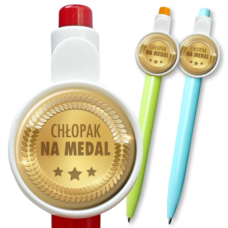 przypinka długopis Chłopak na medal Dzień Chłopaka